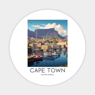 A Pop Art Travel Print of Cape Town - South Africa Magnet